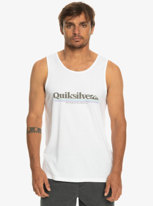 Camiseta QUIKSILVER surfera tirantes para hombre Organic singlet (wbb0) Ref. EQYZT07237 blanca logo pecho