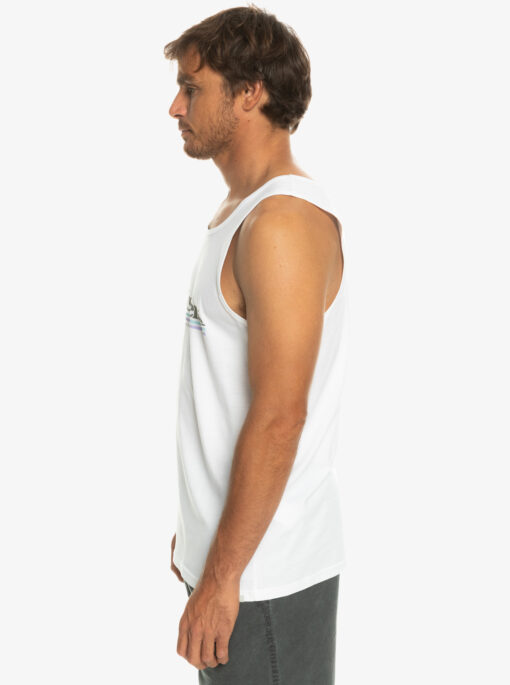 Camiseta QUIKSILVER surfera tirantes para hombre Organic singlet (wbb0) Ref. EQYZT07237 blanca logo pecho