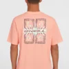 Camiseta O´NEILL manga corta RETRO GRAPHIC Ref-2850083 coral pop -rosa salmón