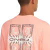 Camiseta O´NEILL manga corta RETRO GRAPHIC Ref-2850083 coral pop -rosa salmón