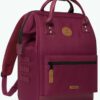 MOCHILA -BOLSO CABAIA medium NICE ref-CAB297AJWZ -TWO POCKETS PURPLE-berenjena
