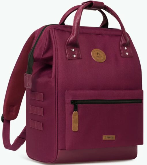 MOCHILA -BOLSO CABAIA medium NICE ref-CAB297AJWZ -TWO POCKETS PURPLE-berenjena