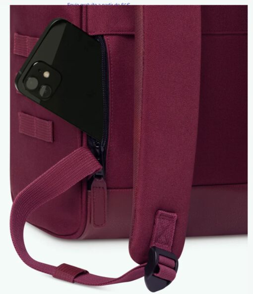 MOCHILA -BOLSO CABAIA medium NICE ref-CAB297AJWZ -TWO POCKETS PURPLE-berenjena