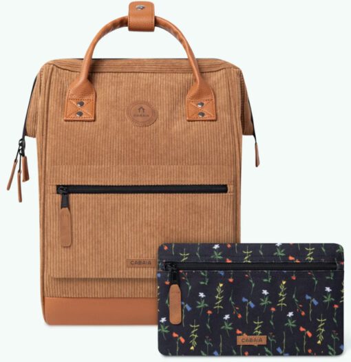 MOCHILA -BOLSO CABAIA DUBAI ref-CABS21ADVENTURER -TWO POCKETS CAMEL-marrón