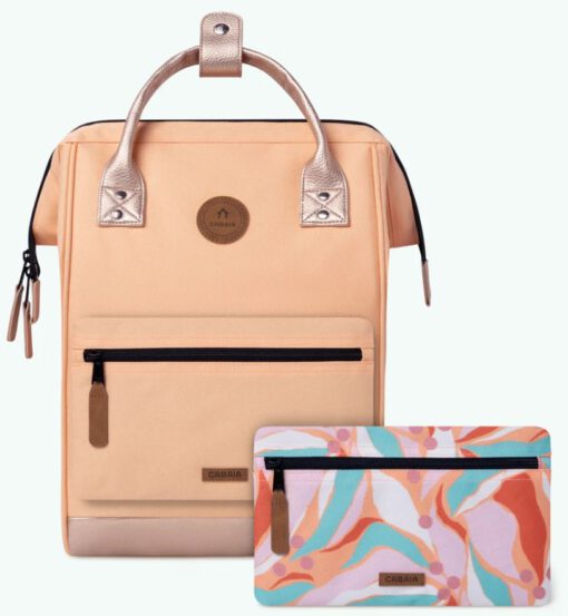 MOCHILA -BOLSO CABAIA SAN JOSE ref-CAB697COAU TWO POCKETS LIGHT ORANGE-naranja