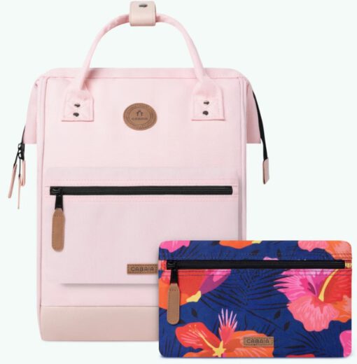 MOCHILA -BOLSO CABAIA HANOI ref-BAGS21 ADVENTURER-TWO POCKETS LIGHT PINK-Rosa pastel