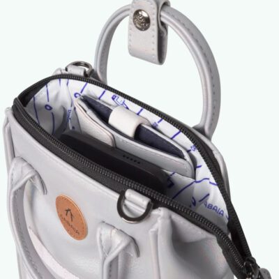 BOLSO CABAIA BANDOLERA NANO RENNES ref-CAB733TJAN -ONE POCKETS SILVER-Plata