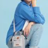 BOLSO CABAIA BANDOLERA NANO RENNES ref-CAB733TJAN -ONE POCKETS SILVER-Plata