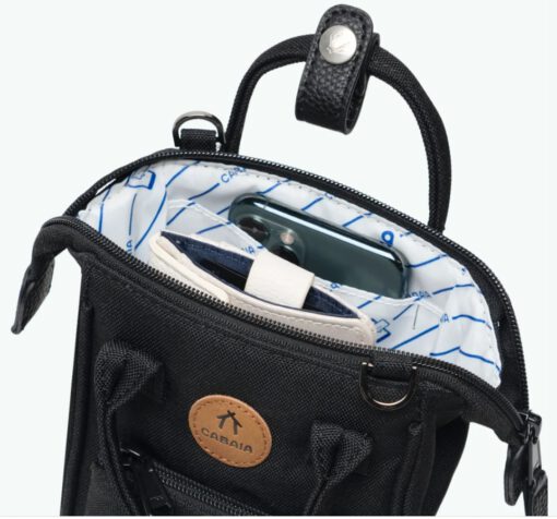 BOLSO CABAIA BANDOLERA NANO BERLIN ref-CAB962JY2H -ONE POCKETS BLACK-negro