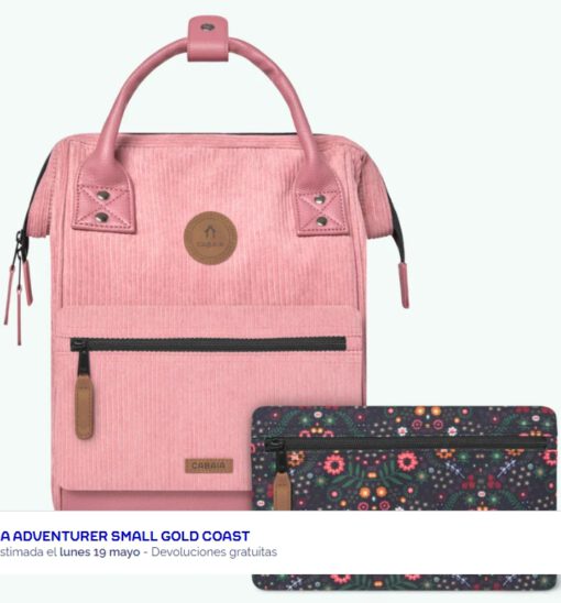 MOCHILA -BOLSO CABAIA GOLD COAST ref-CAB636NUUP TWO POCKETS PINK-pana rosa chicle