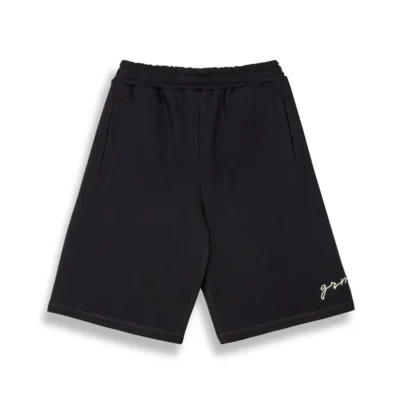 PANTALON CHANDAL GRIMEY GRTS189-SS25 SAVAGE DOMAIN FRENCH TERRY BAGGY SWEATSHORTS BLACK-negro
