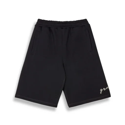 PANTALON CHANDAL GRIMEY GRTS189-SS25 SAVAGE DOMAIN FRENCH TERRY BAGGY SWEATSHORTS BLACK-negro