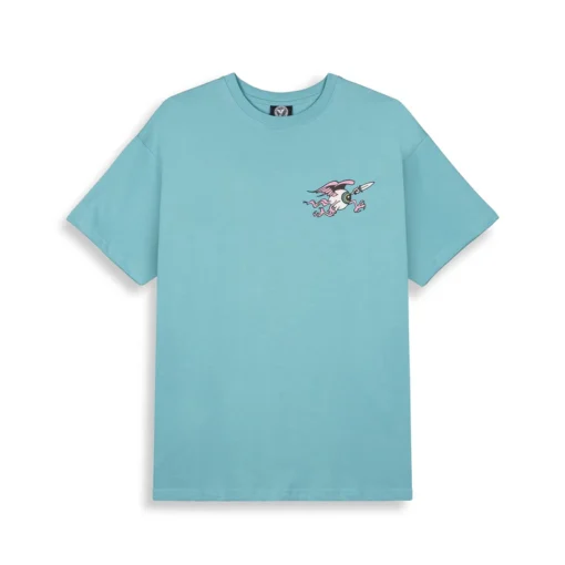 Camiseta GRIMEY manga corta unisex GA735-BLU SS25 PEACE WITHIN THE WATCHING EYEZ REGULAR TEE BLUE-azul