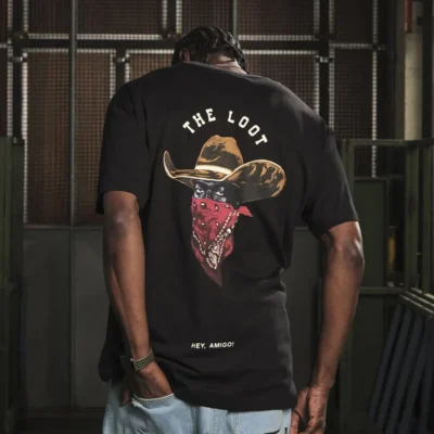 Camiseta GRIMEY manga corta unisex GA744-BLK-SS25 LONE HAND REGULAR TEE BLACK-negro