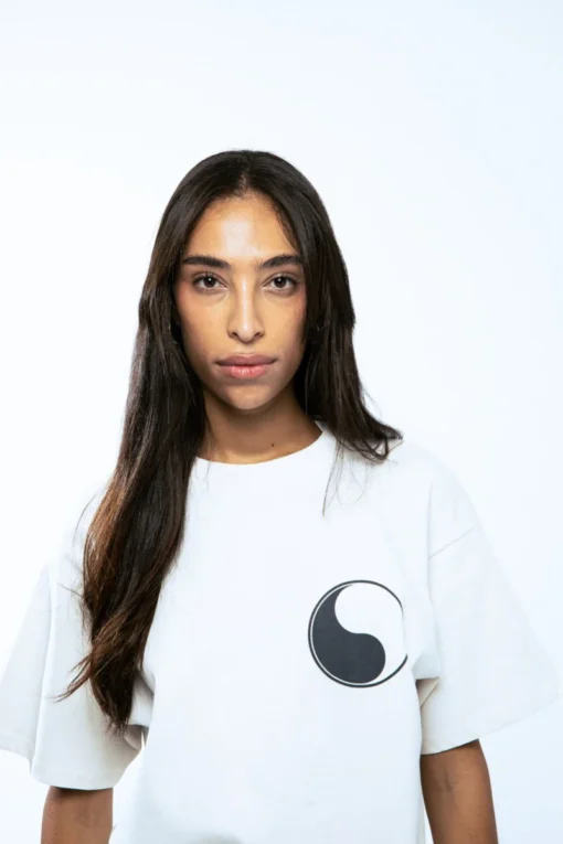 Camiseta GRIMEY manga corta unisex GA718-OWHT-FW24 huacrec heavy weight regular tee off white-beige