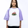 Camiseta GRIMEY manga corta unisex GA722-VLT-FW24 SCRATCHING MEMORIES OVERSIZED TEE VIOLET-Lila