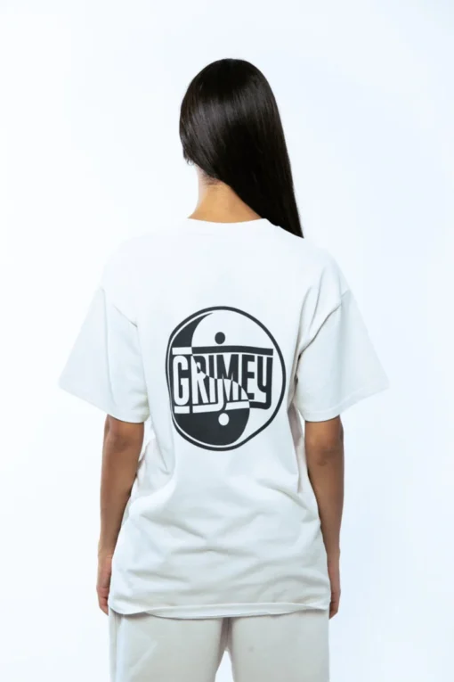 Camiseta GRIMEY manga corta unisex GA718-OWHT-FW24 huacrec heavy weight regular tee off white-beige