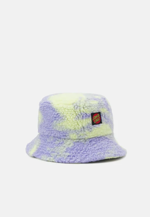 Gorro BOB SANTA CRUZ unisex CLASSIC DOT SHERPA BUCKET HAT REF-SCA WCA 0020 lila y amarillo