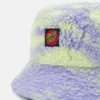 Gorro BOB SANTA CRUZ unisex CLASSIC DOT SHERPA BUCKET HAT REF-SCA WCA 0020 lila y amarillo